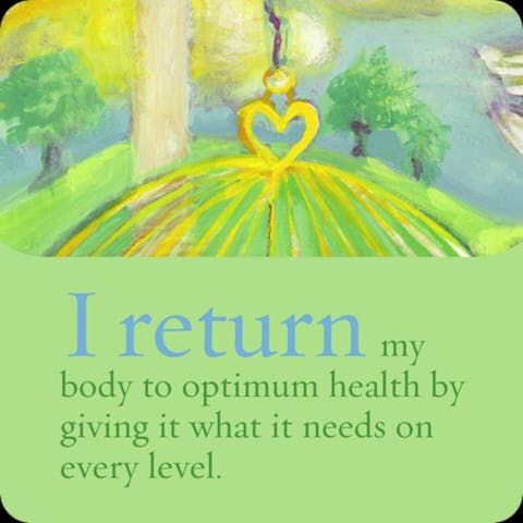 Ik ga terug naar optimale gezondheid voor mijn lichaam door het te geven wat het nodig heeft.
