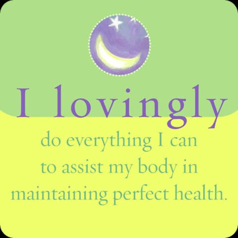 Met liefde doe ik alles dat ik kan om mijn lichaam in perfecte gezondheid te laten verkeren.