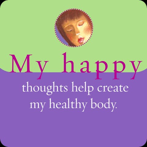 Mijn gelukkige gedachten helpen bij het creëren van een gezondheid lichaam.
