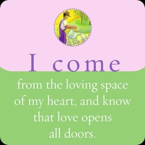 Ik kom van de geliefde plek in mijn hart, en weet dat liefde alle deuren opent.