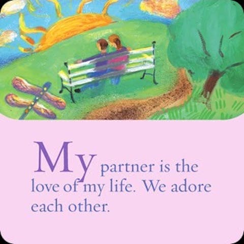 Mijn partner is de liefde van mijn leven. We zijn dol op elkaar.