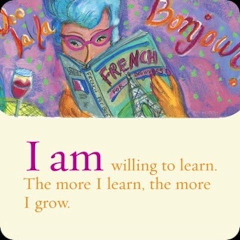 Ik ben bereid om te leren. Hoe meer ik leer, hoe meer ik groei.