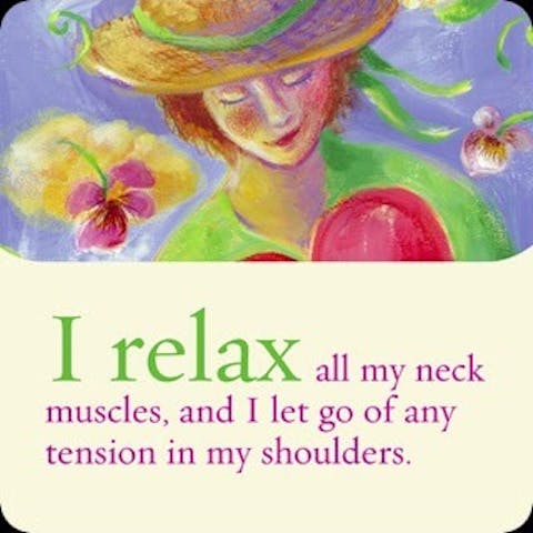 Ik ontspan al mijn nekspieren, en laat alle spanning in mijn schouders los.