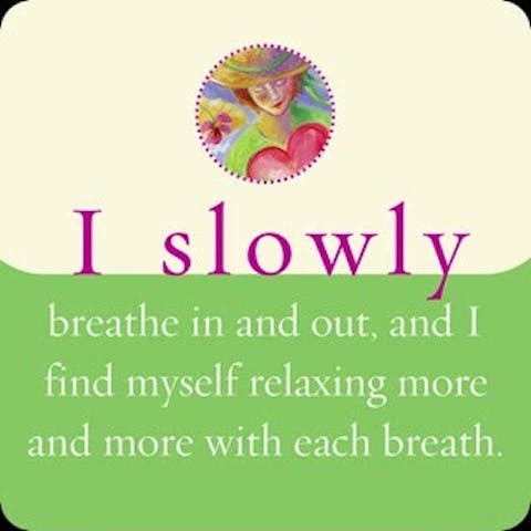 Langzaam adem ik in en uit en ben ik steeds meer ontspannen bij iedere ademhaling.