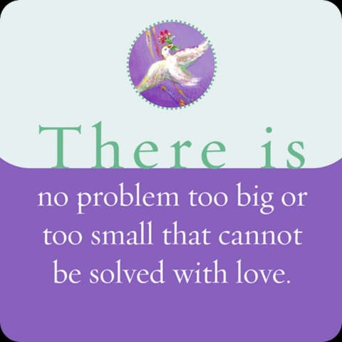 Er is geen probleem te groot of te klein om op te lossen met liefde.
