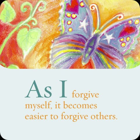 Ik vergeef mijzelf, zodat het makkelijker wordt om anderen te vergeven.