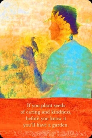 Als je zaden van zorg en aardigheid plant, dan heb je voordat je het weet een tuintje.